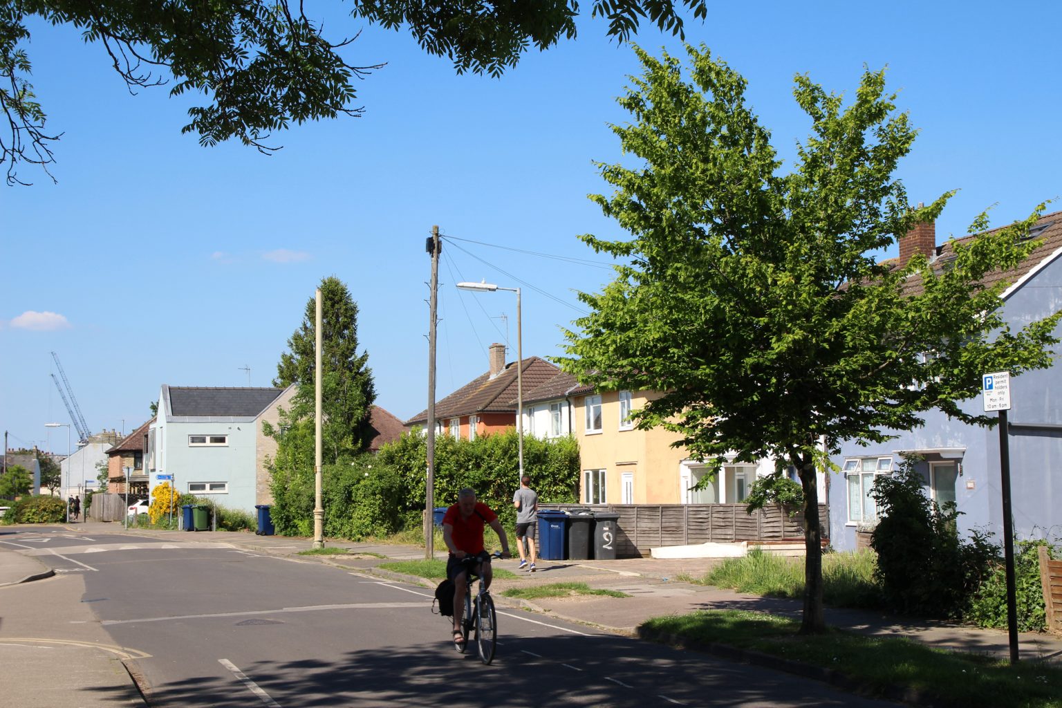 Rustat Road approach to the Carter Bridge