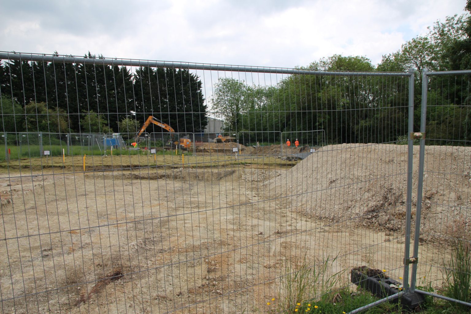 Chisholm trail construction looking south, Ditton Meadows