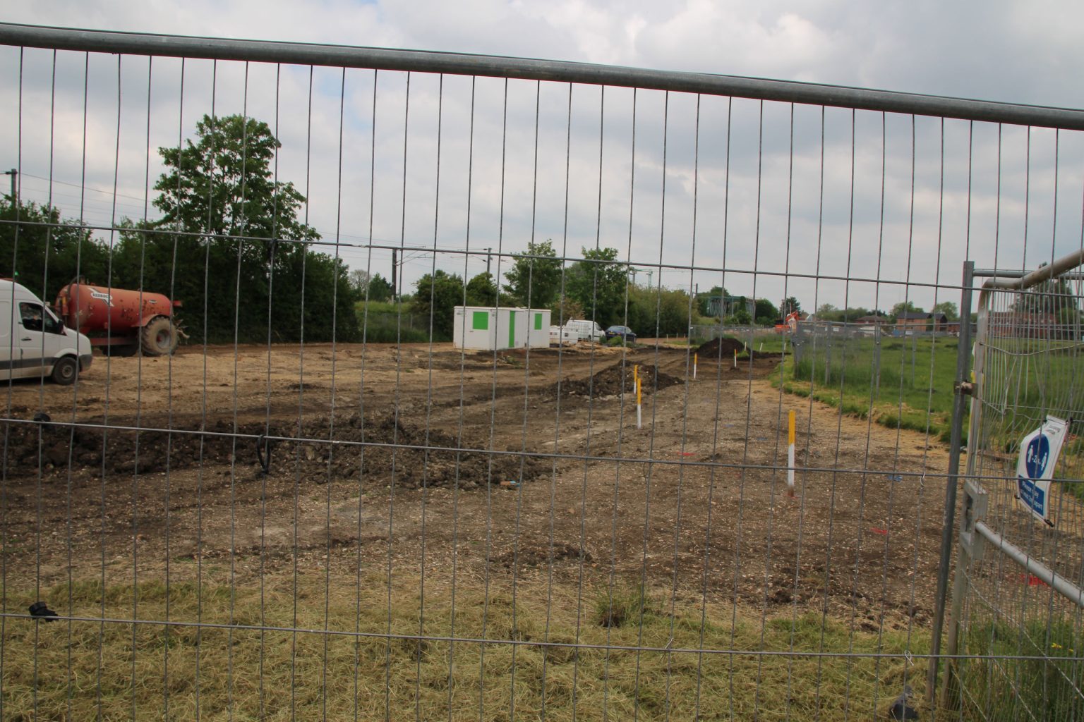  Chisholm trail construction looking north, Ditton Meadows