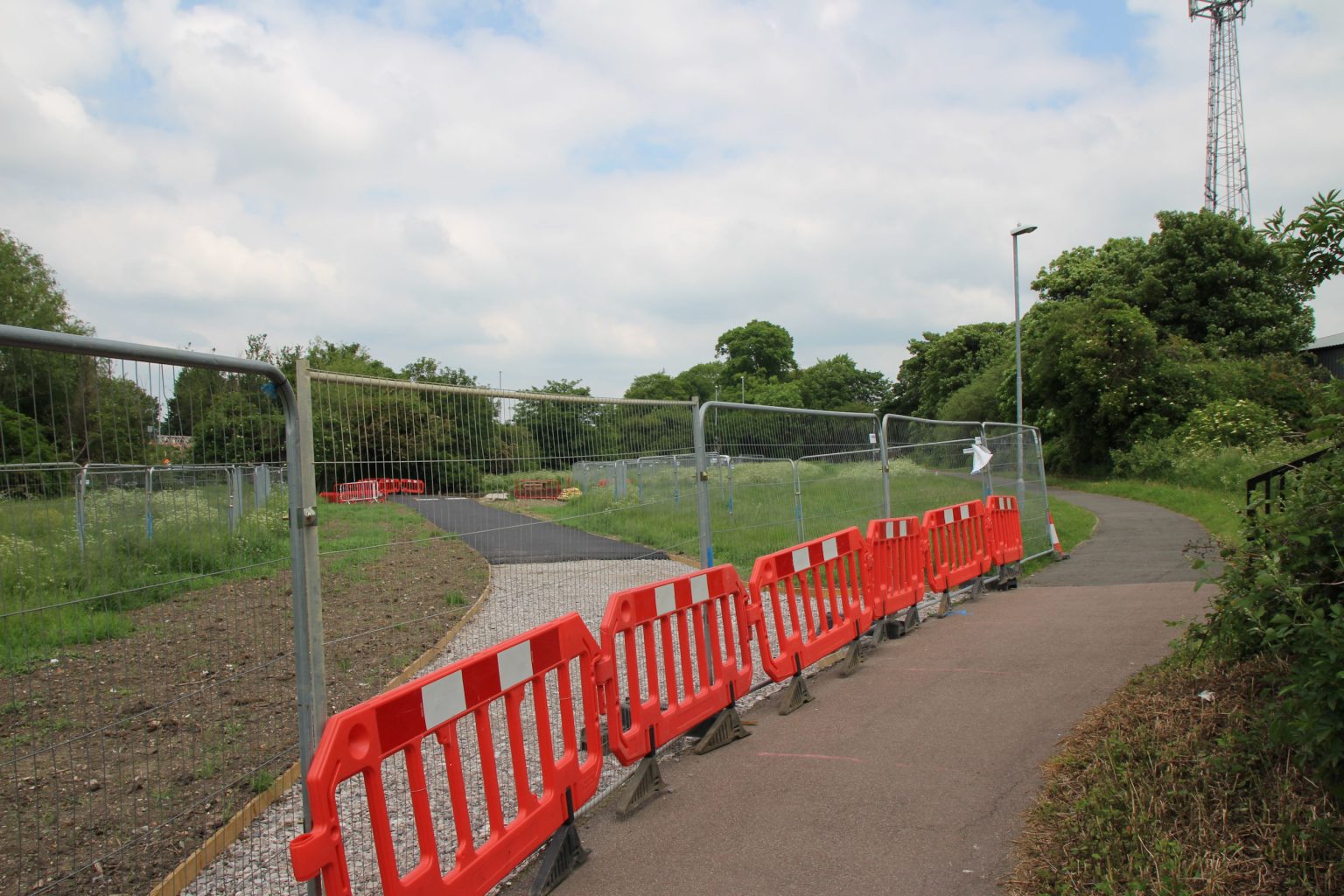 New path alongside Abbey Stadium