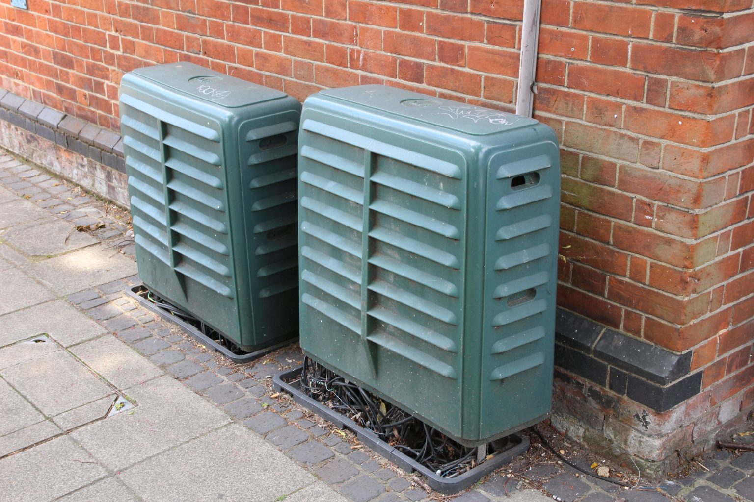 Virgin Media cabinets outside Bath House, Mill Road