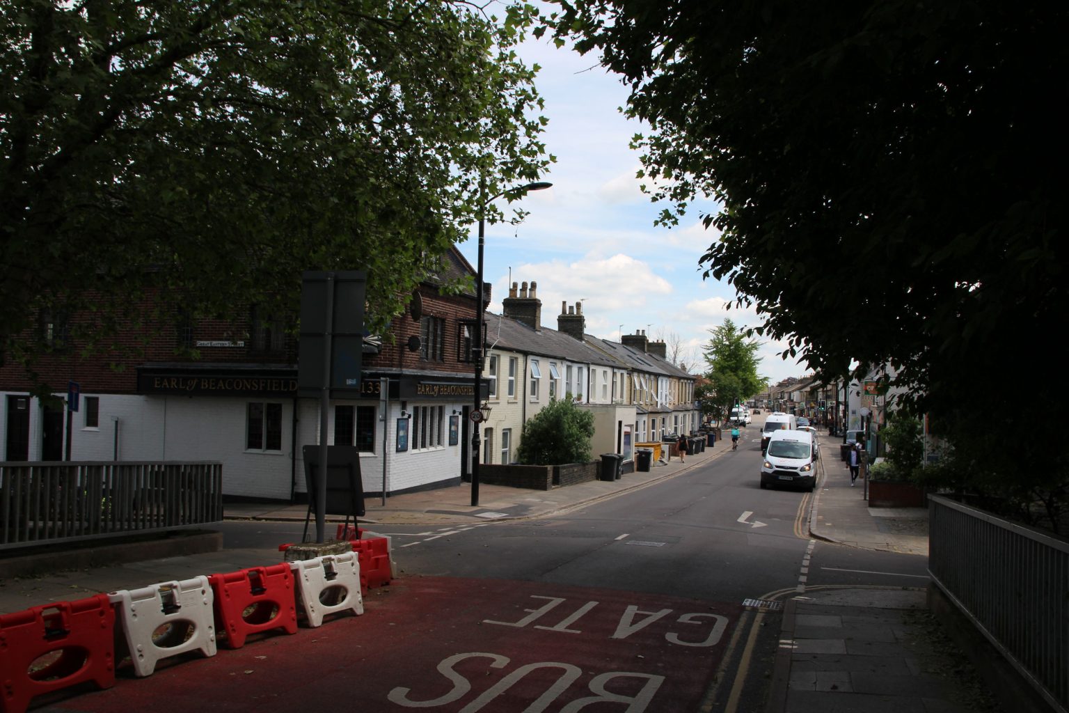 Romsey side of Mill Road Bridge