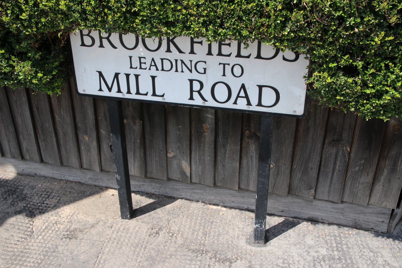 Brookfields sign on west side of Perne Road