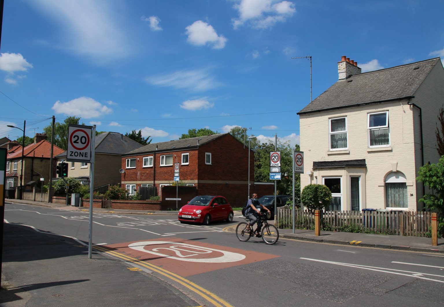 Brookfields looking west from Perne Road