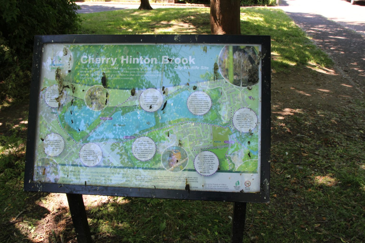 Cherry Hinton Brook information sign