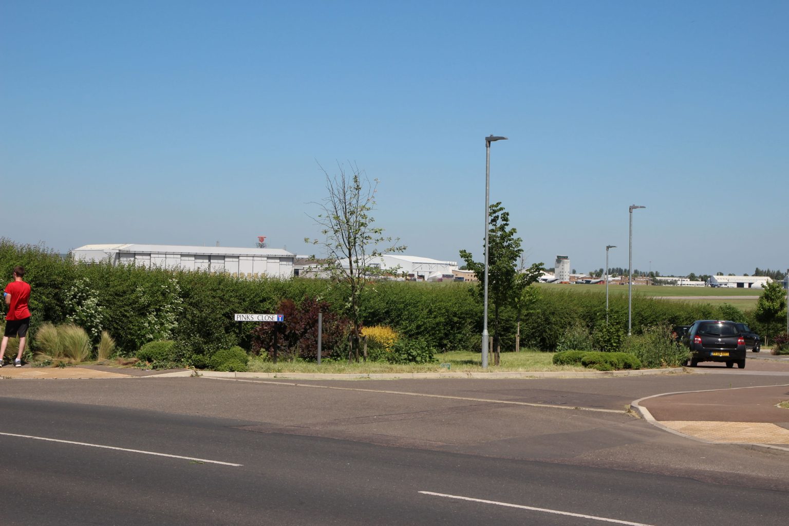 View across runway from Coldham's Lane