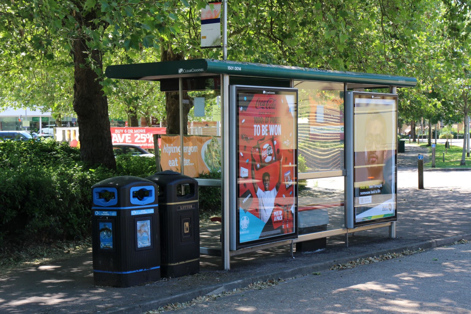 Bus stop outside Sainsbury's on Brooks Road