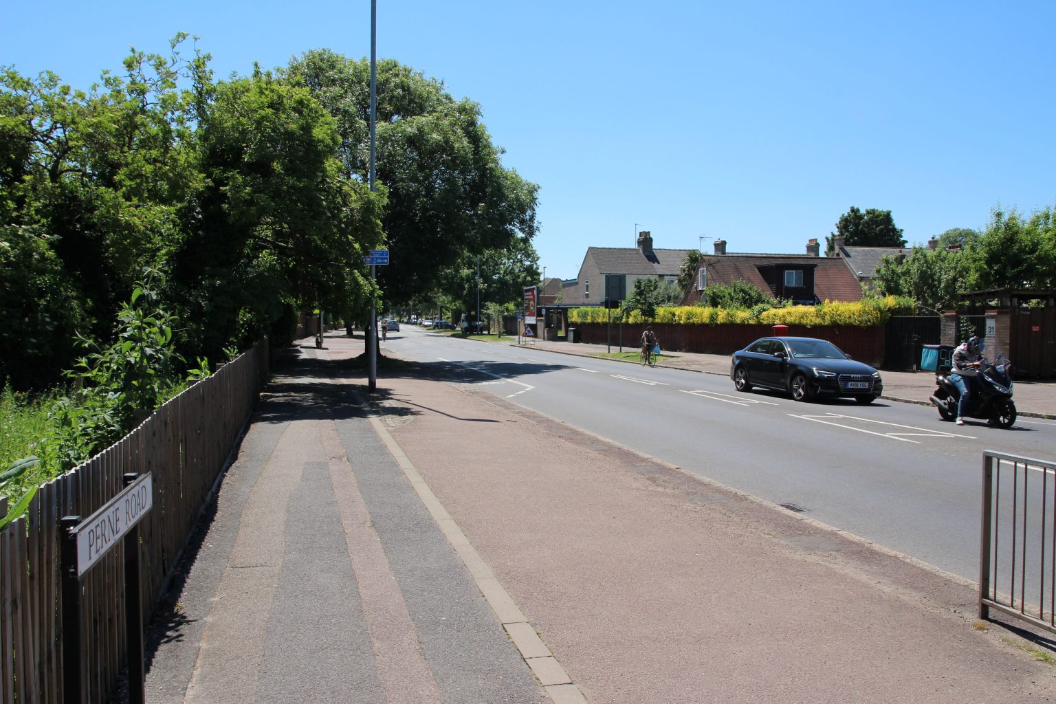 Perne Road looking south
