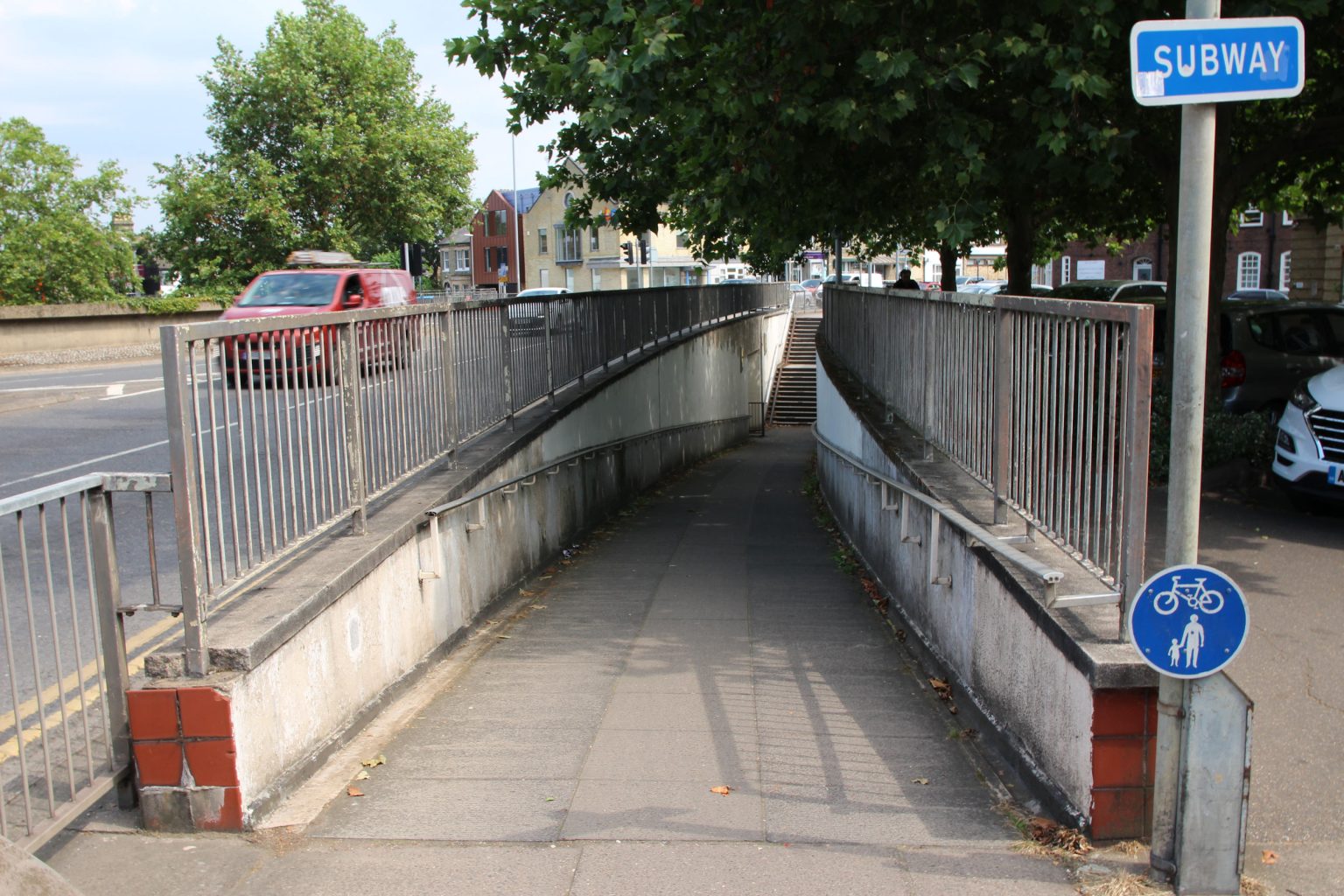 Ramp down from East Road
