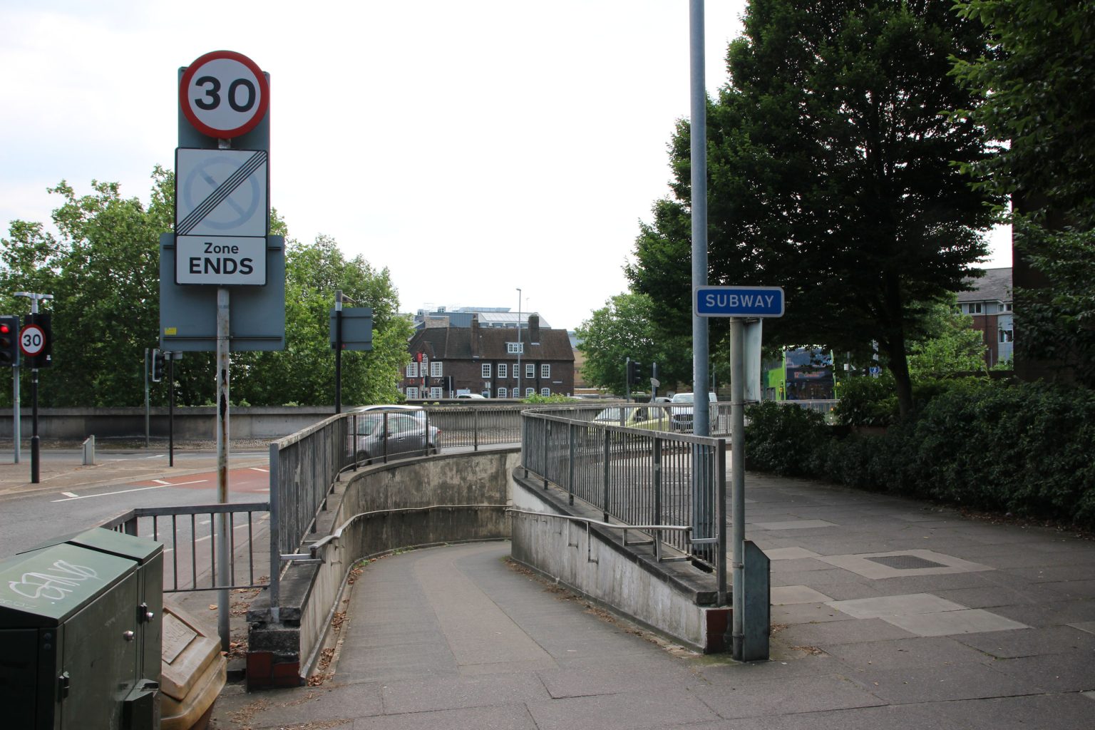 Ramp down from Newmarket Road