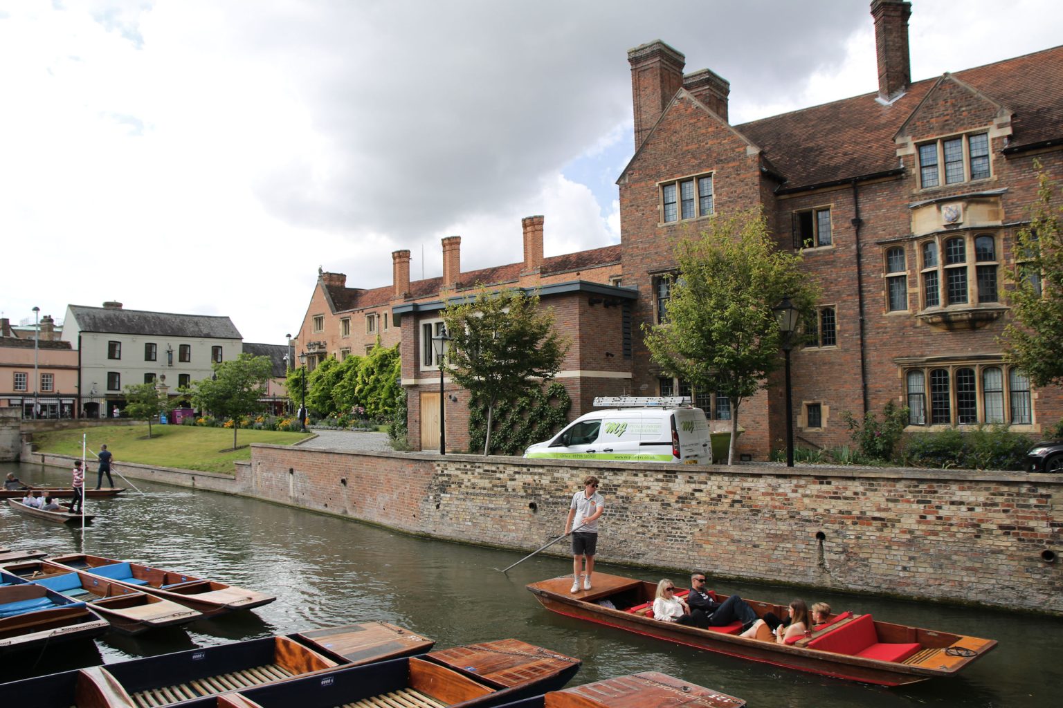 Punting beside Magdalene College