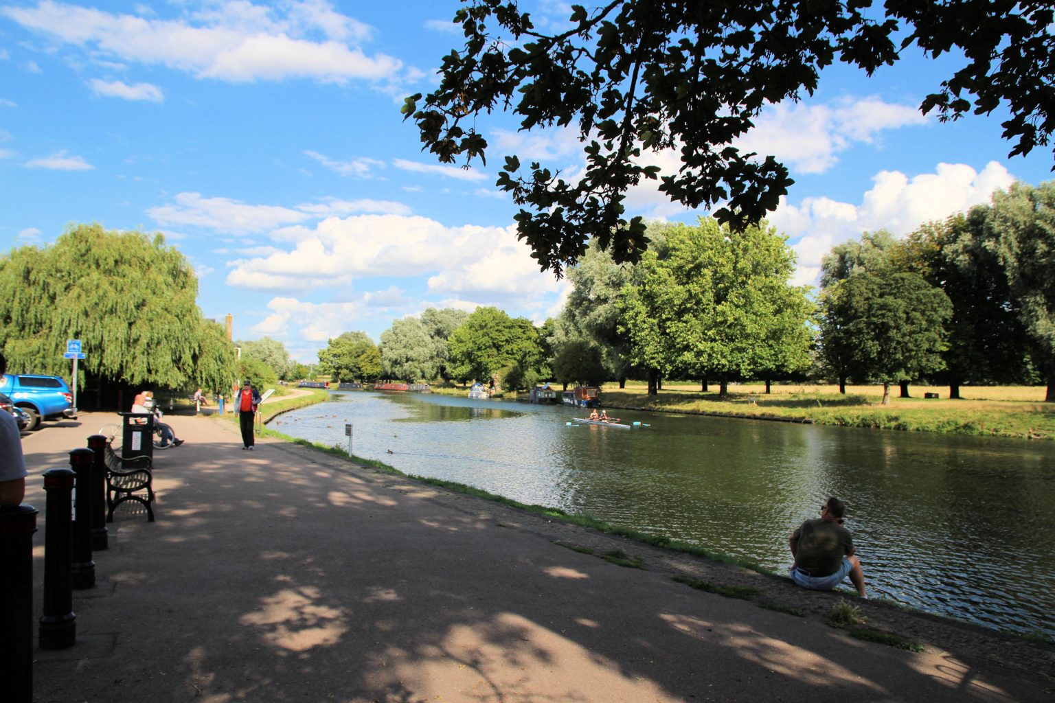 View across river to Stourbridge Common