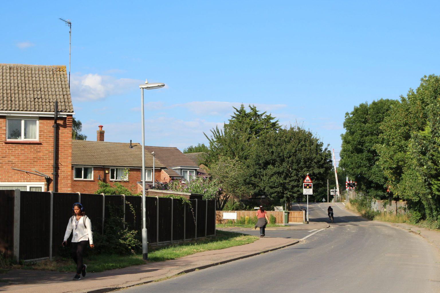 Fen Road looking towards level crossing