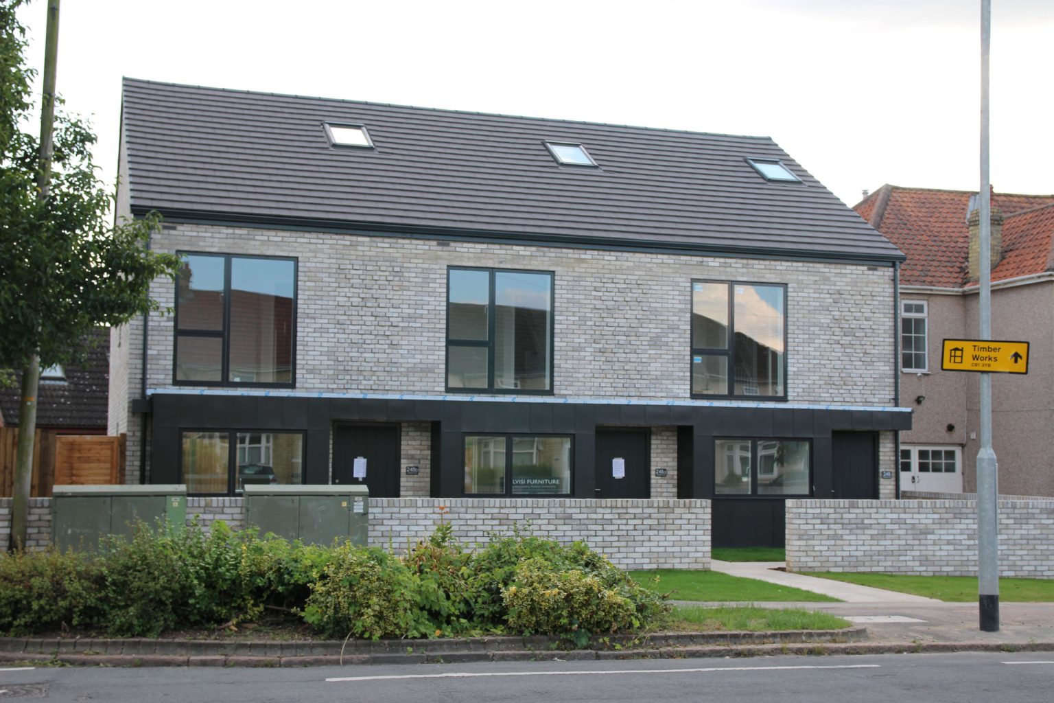 New houses on site of bungalow