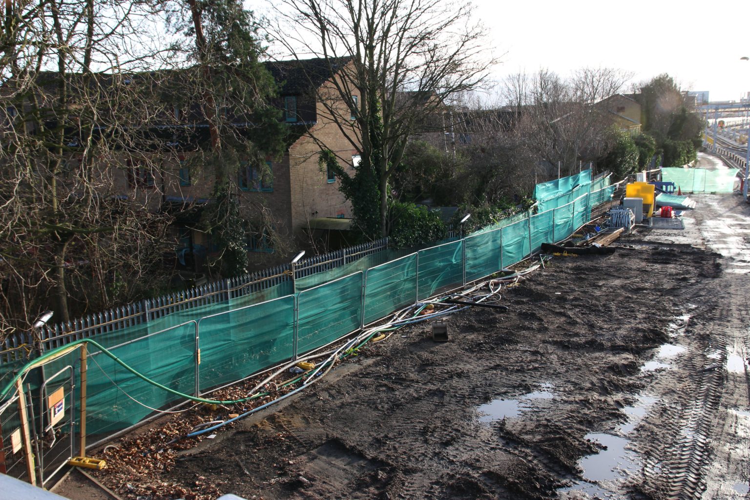 View from Romsey side of Mill Road Bridge looking south