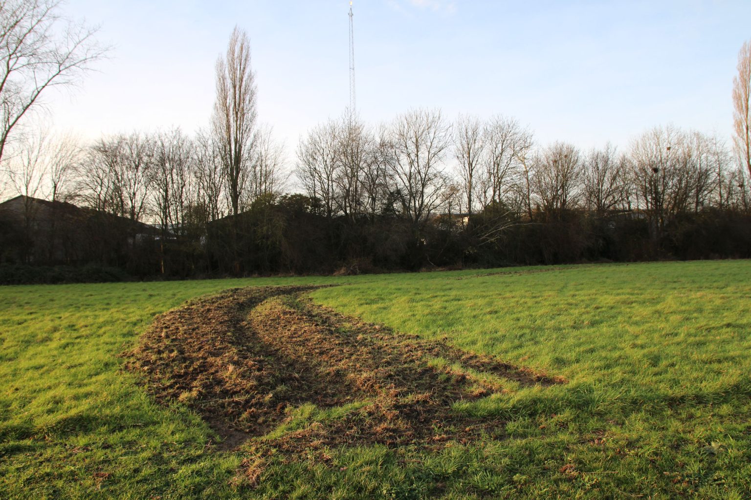 Coldham's Common evidence of recent construction works