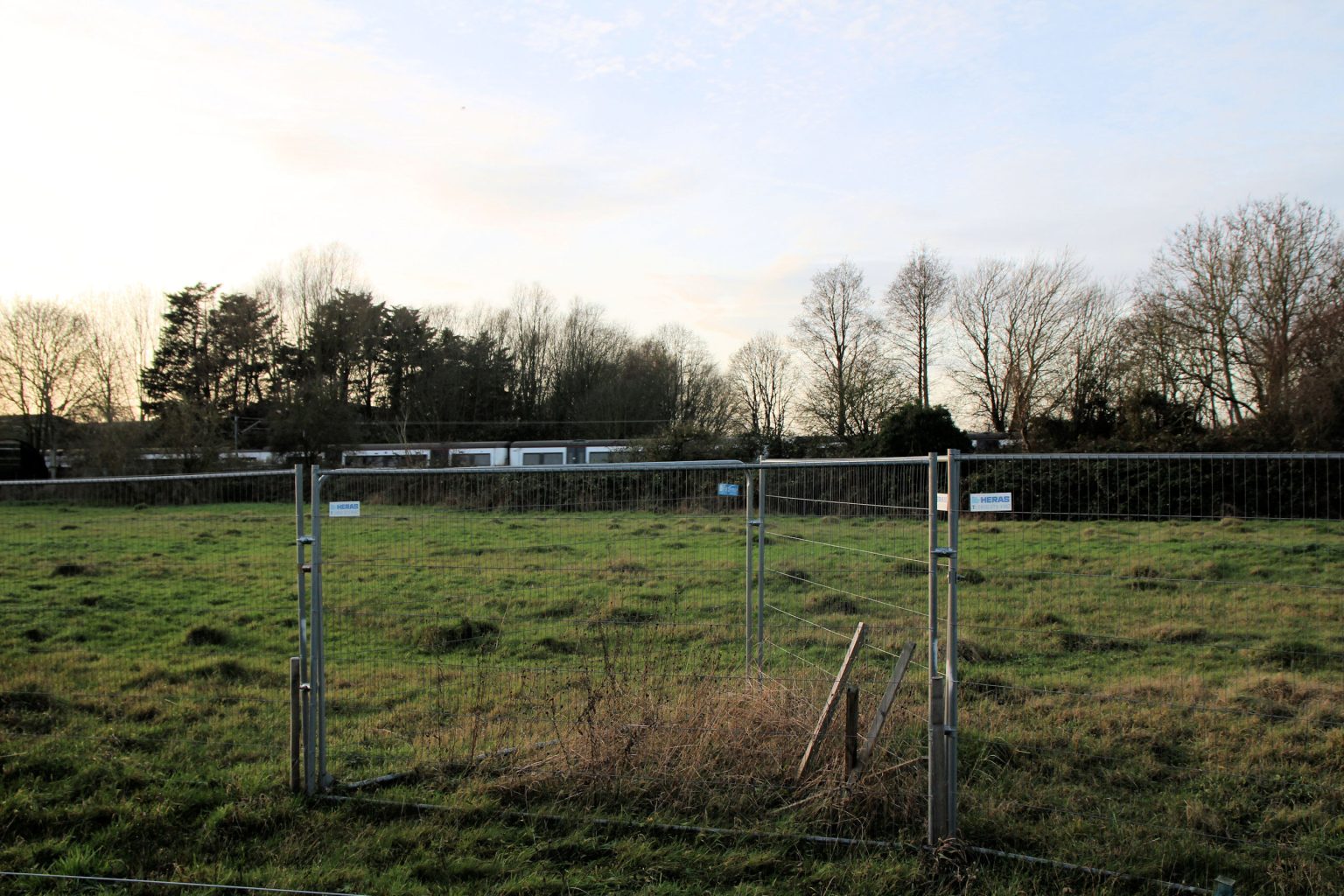 View of railway from new path