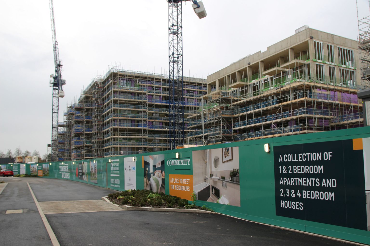 Flats being constructed on Timber Works site