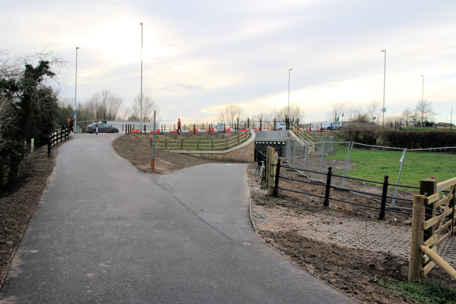 Approach to Newmarket Road underpass from Ditton Meadows side
