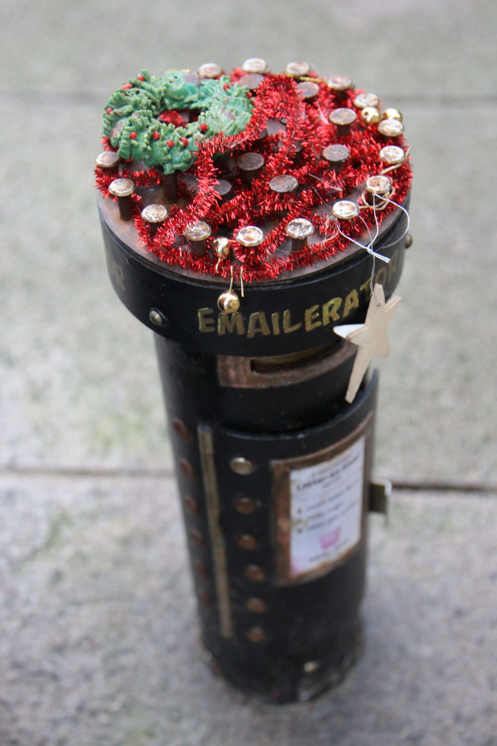 Emailerator with Christmas decorations